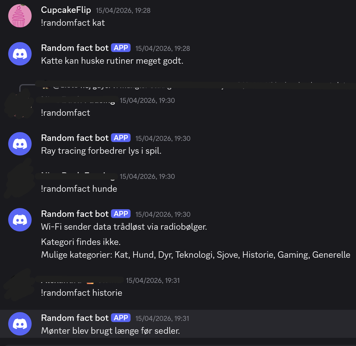 Discord bot responding to a command